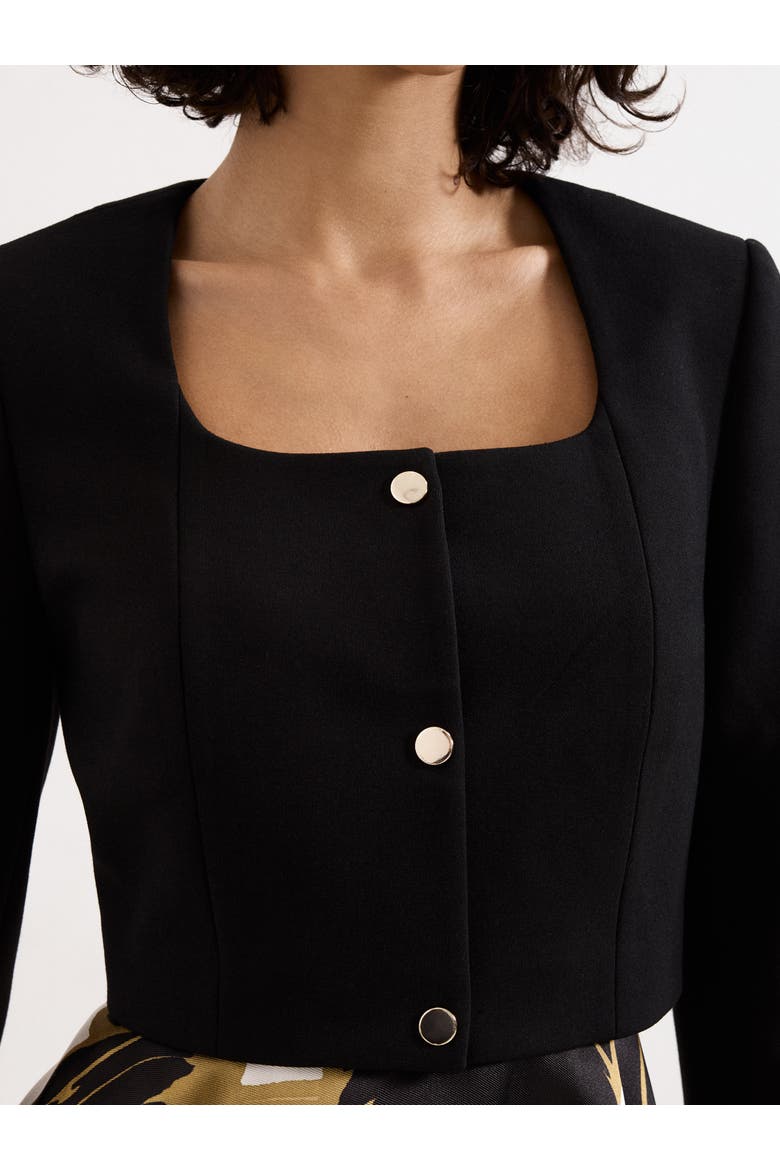 Miranda 3/4 Sleeve Jacket, Alternate, color, Black