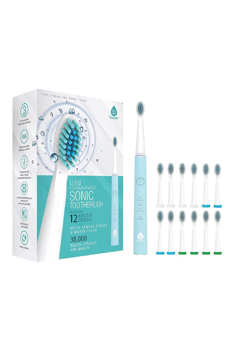USB Rechargeable Sonic Toothbrush, Main, color, GREEN/BLUE