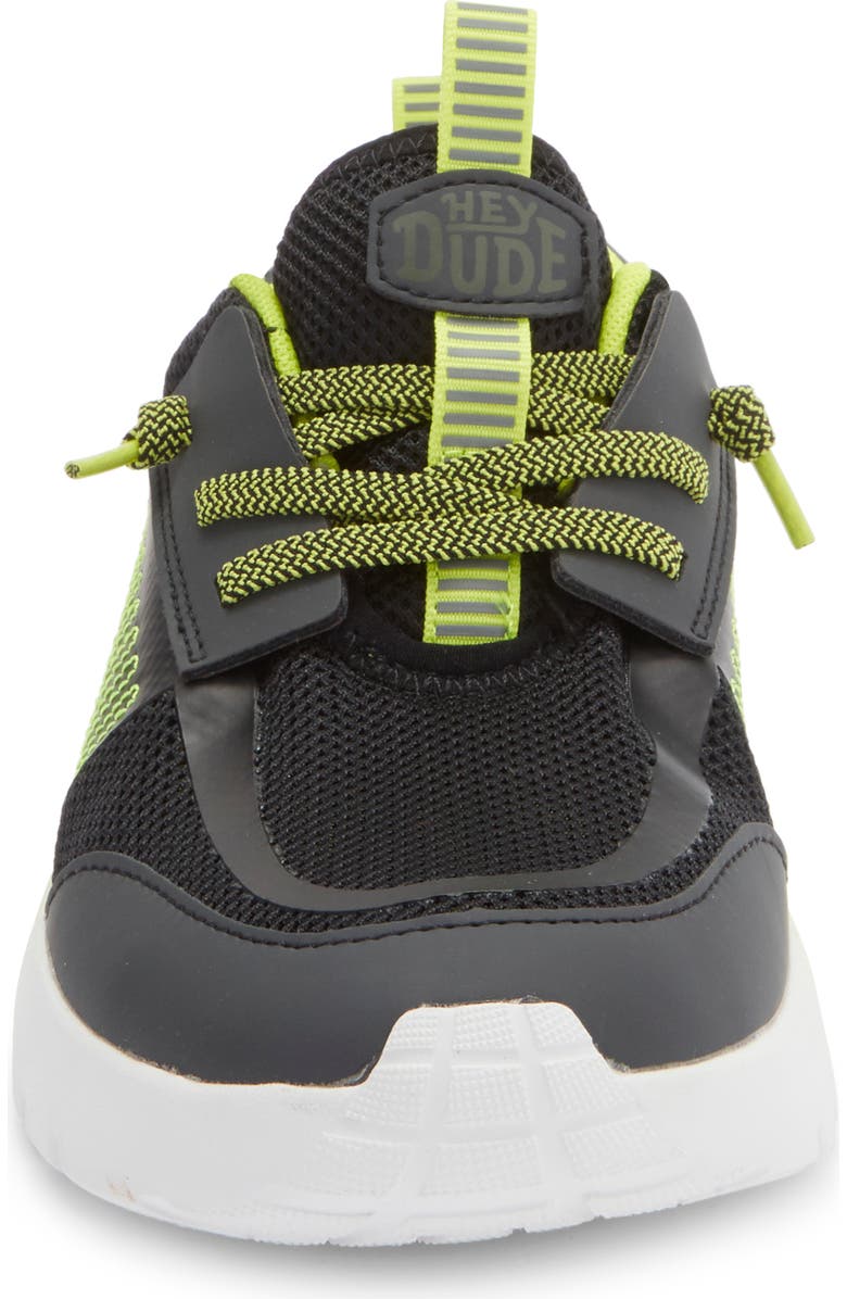 Hey Dude Kids' Sirocoo Play Sneaker, Alternate, color, Black/ Lip