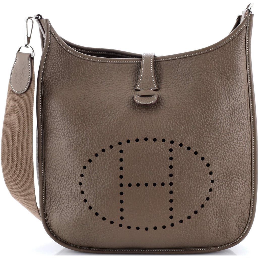 Pre-owned Hermes Hermes Evelyne Bag Gen Iii Clemence Pm In Brown