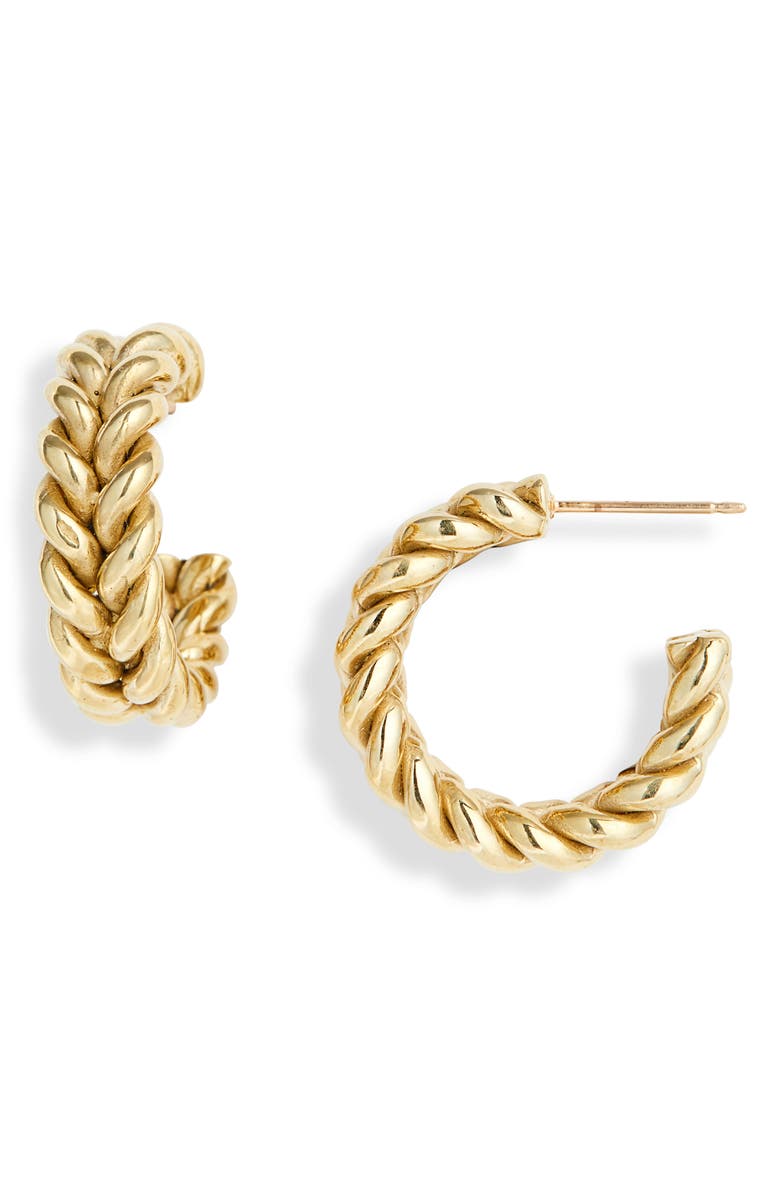 Laura Lombardi Grana Hoop Earrings, Main, color, 