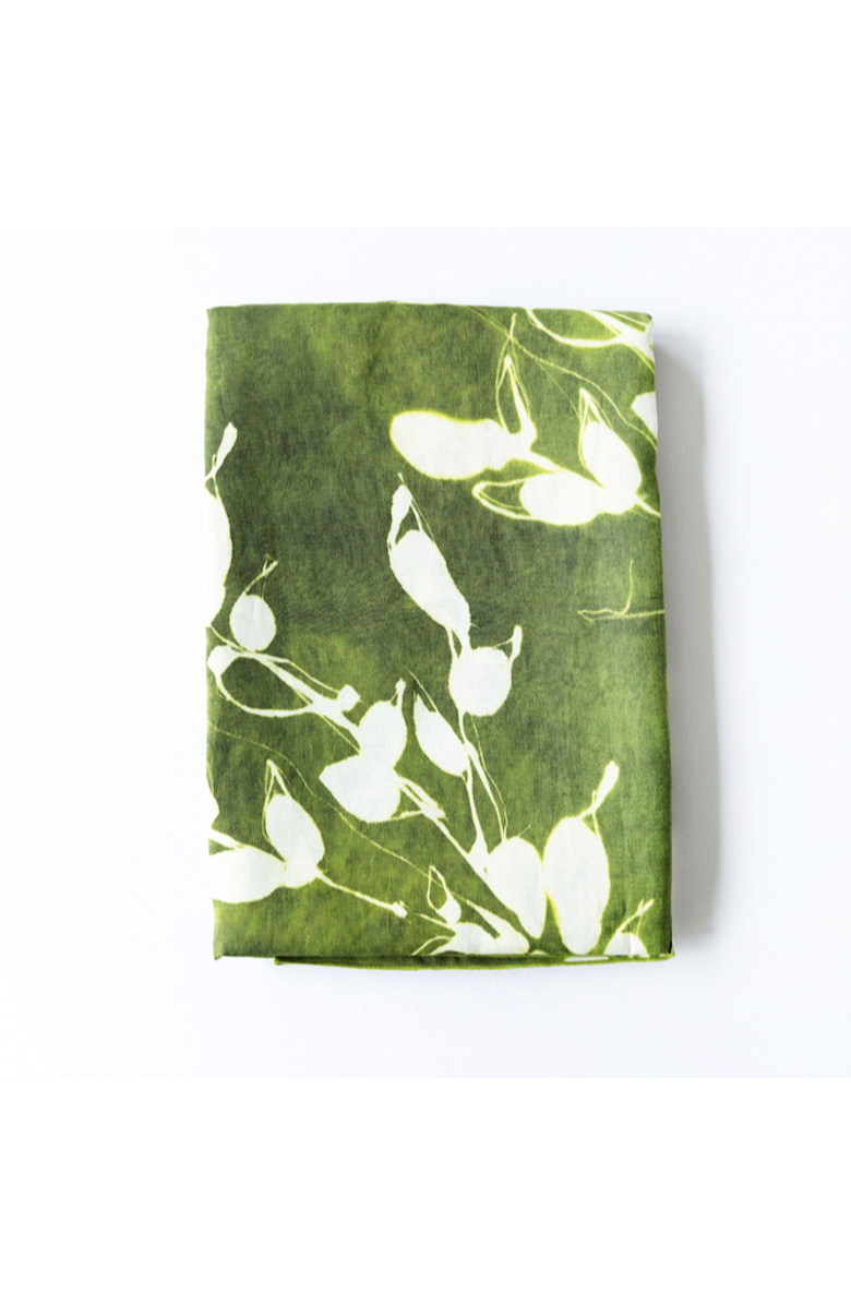 Goldie Home Round Porto Print Tablecloth, Main, color, Olive