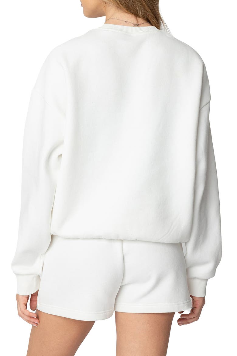 Cali Bow Graphic Sweatshirt, Alternate, color, WHITE