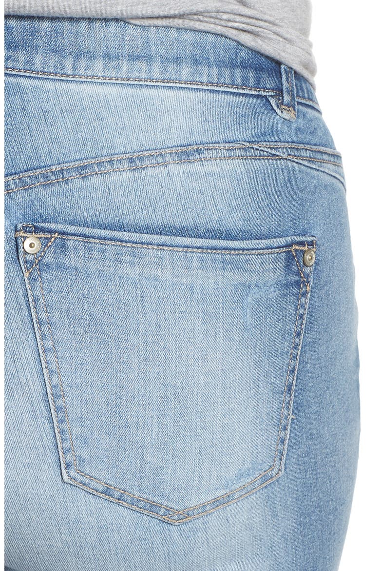 'Ab'Solution Cuffed Denim Shorts, Alternate, color, LB LIGHT BLUE