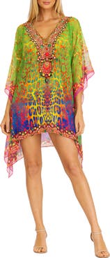 RANEES Animal Print Poncho