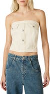 Steve Madden Rietta Strapless Denim Top