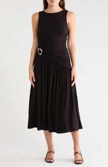 Ruched Ring Midi Dress