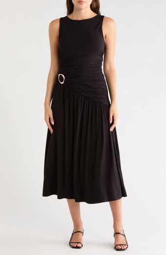 Ruched Ring Midi Dress