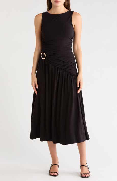 WEST K Ruched Ring Midi Dress