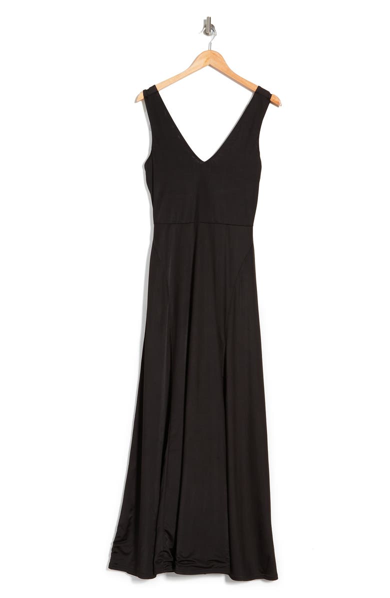 Love By Design Geneva V-Neck Sleeveless Maxi Dress, Alternate, color, Black