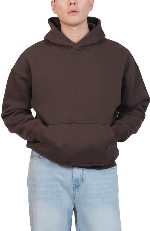Oversize Cotton Blend Fleece Hoodie