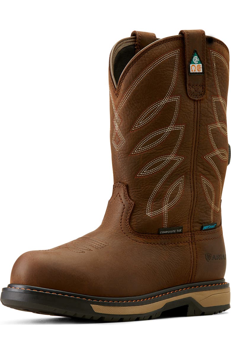 Ariat Riveter Pull-On Boot, Alternate, color, Brown