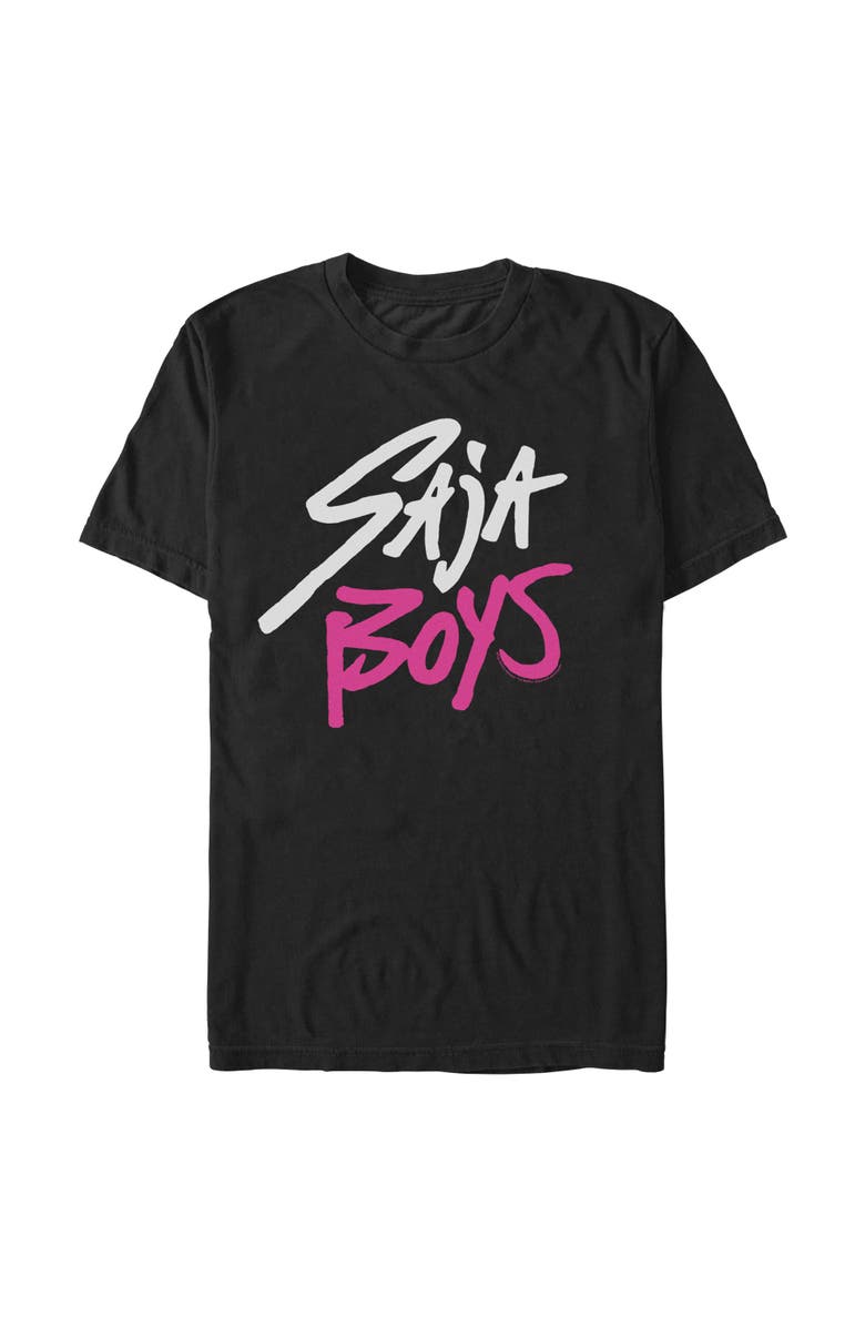 KPop Demon Hunters Men's KPop Demon Hunters Saja Boys Logo Graphic T-Shirt, Main, color, Black
