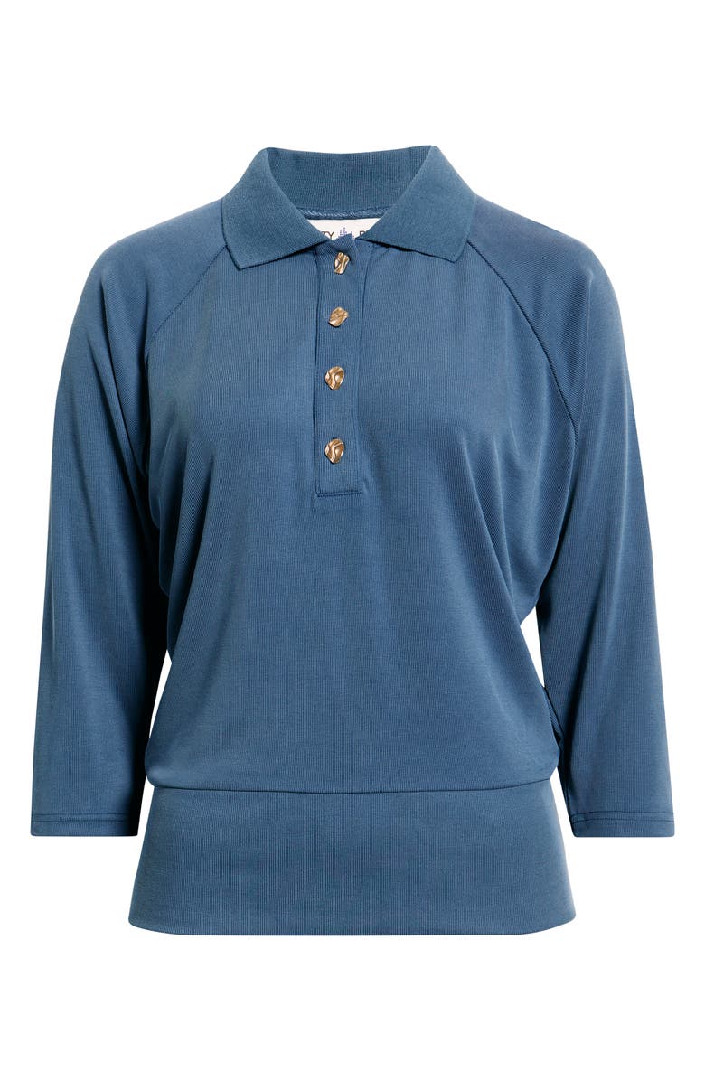 CITY BLUES Raglan Sleeve Polo, Alternate, color, Cadet Blue