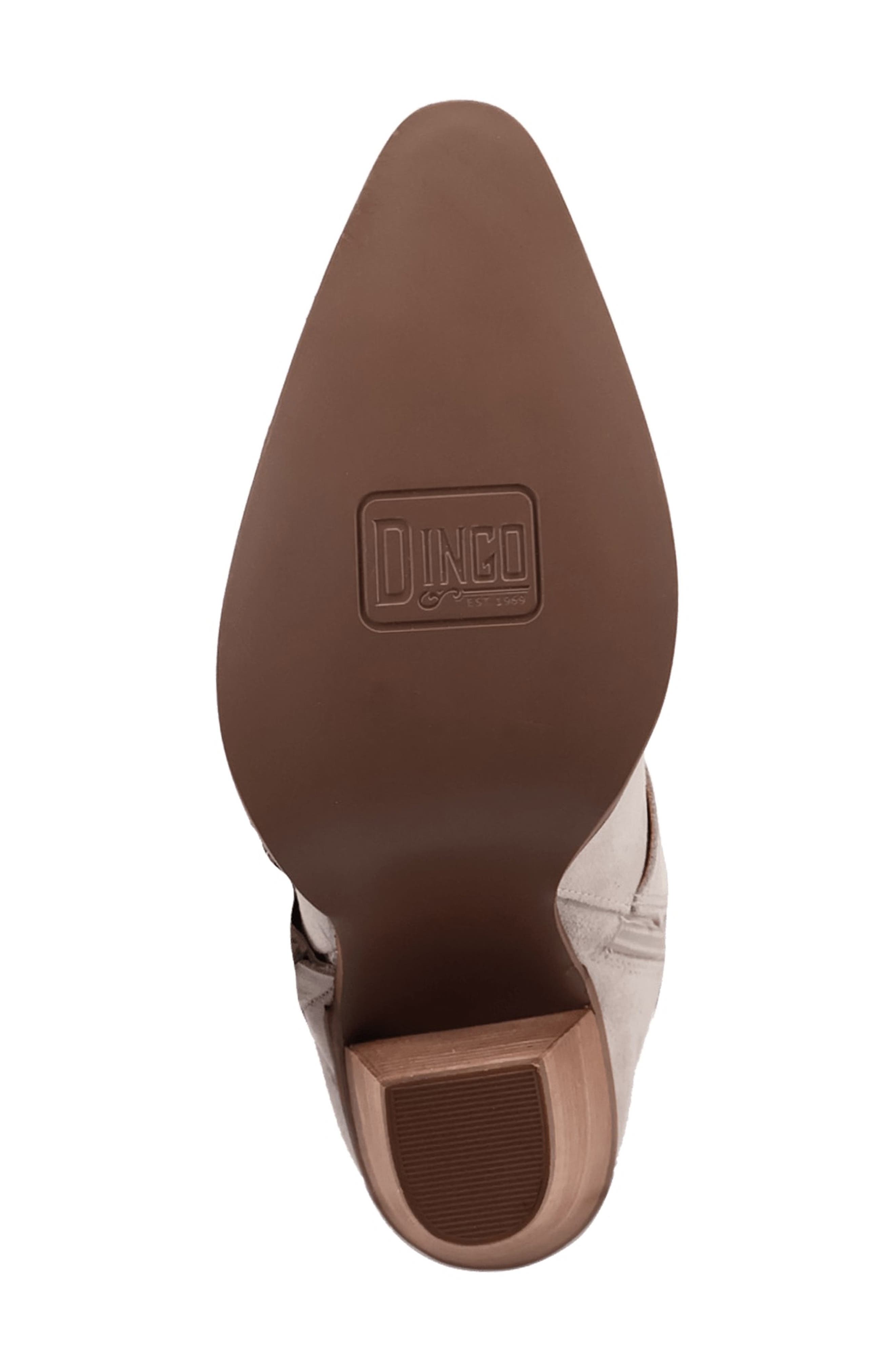 Dingo Yeehottie Over the Knee Western Boot, Alternate, color, Light Grey