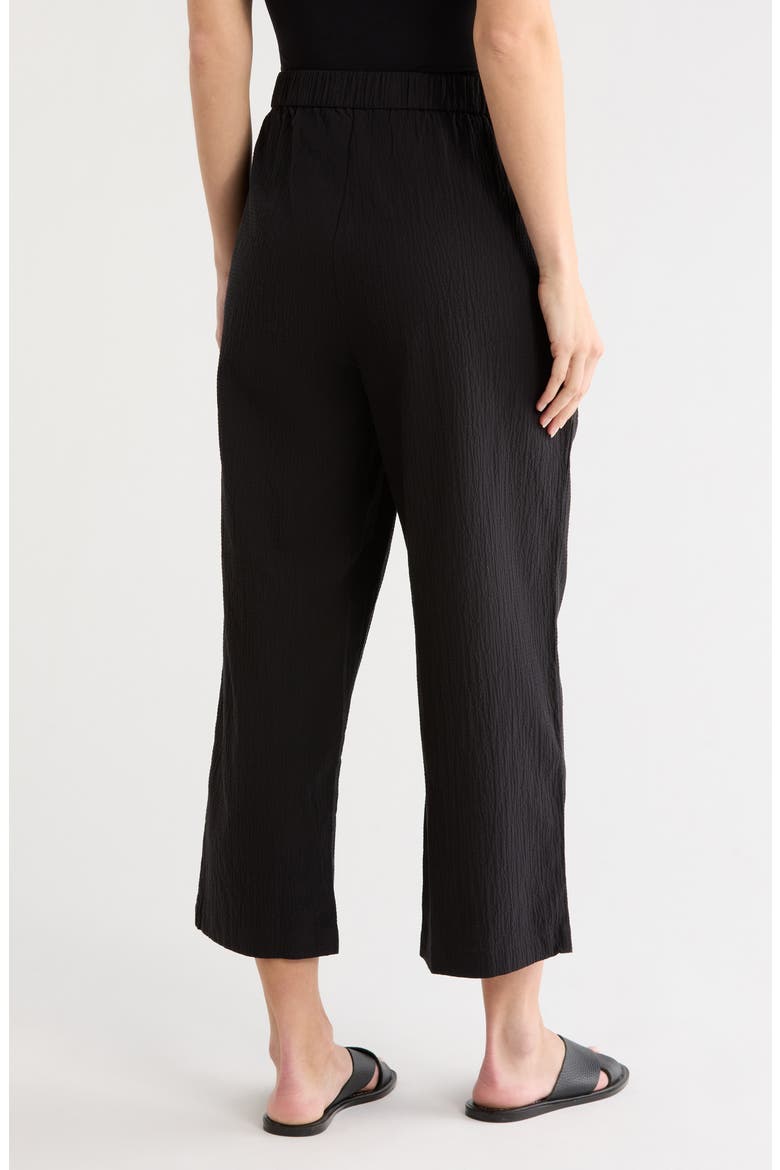 Stretch Organic Cotton Crop Pants, Alternate, color, BLACK