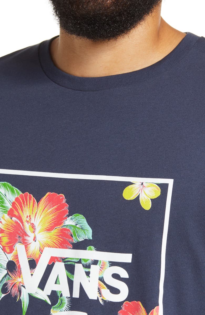 Vans Men's Floral Print Box Graphic Tee, Alternate, color,