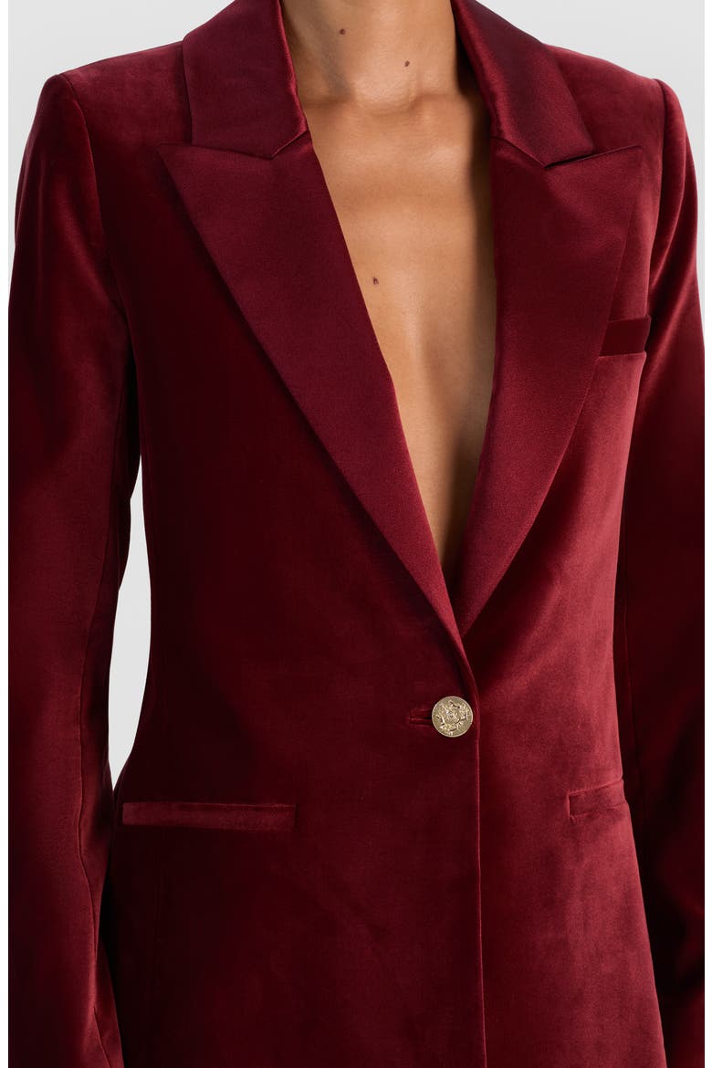 Silas Velvet Blazer, Alternate, color, OXBLOOD