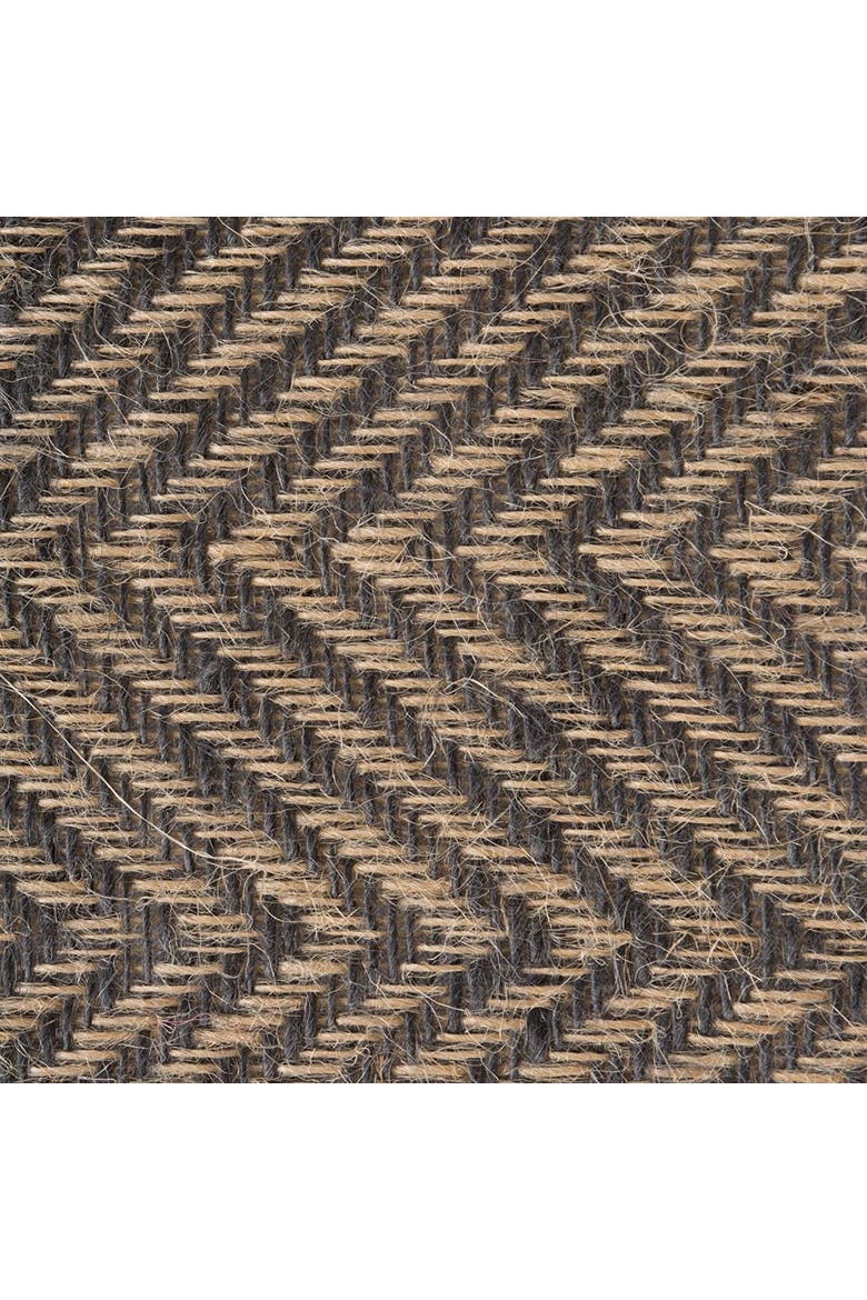 Mineral Chevron Burlap Table Runner 14X72, Alternate, color, Mineral Gray