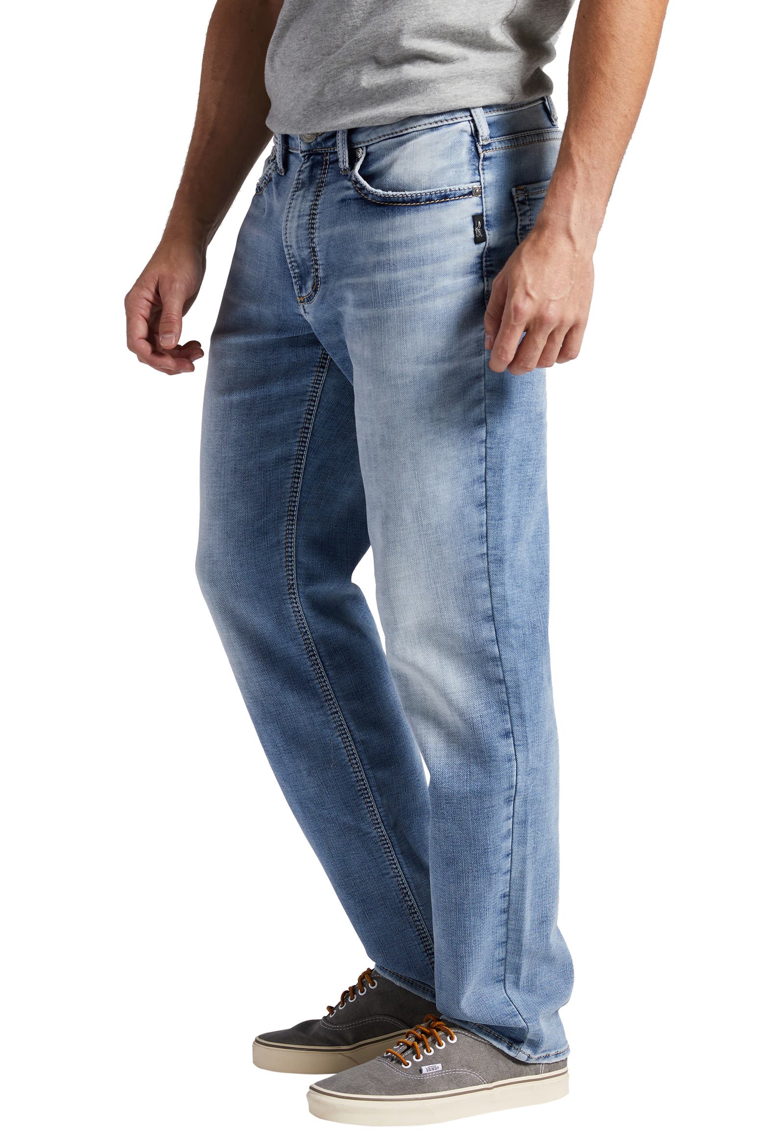 Slvr Clothes Silver Jeans Co. Eddie Athletic Fit Tapered Jeans (Men) | Nordstromrack