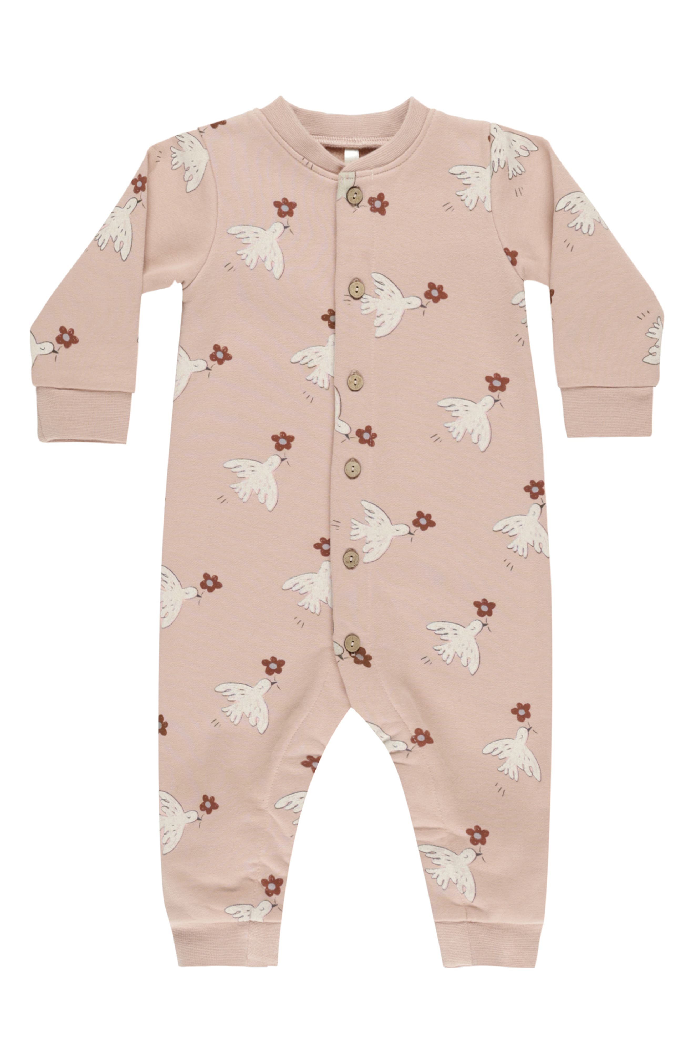 Rylee + Cru Kids' Long Sleeve Button Romper