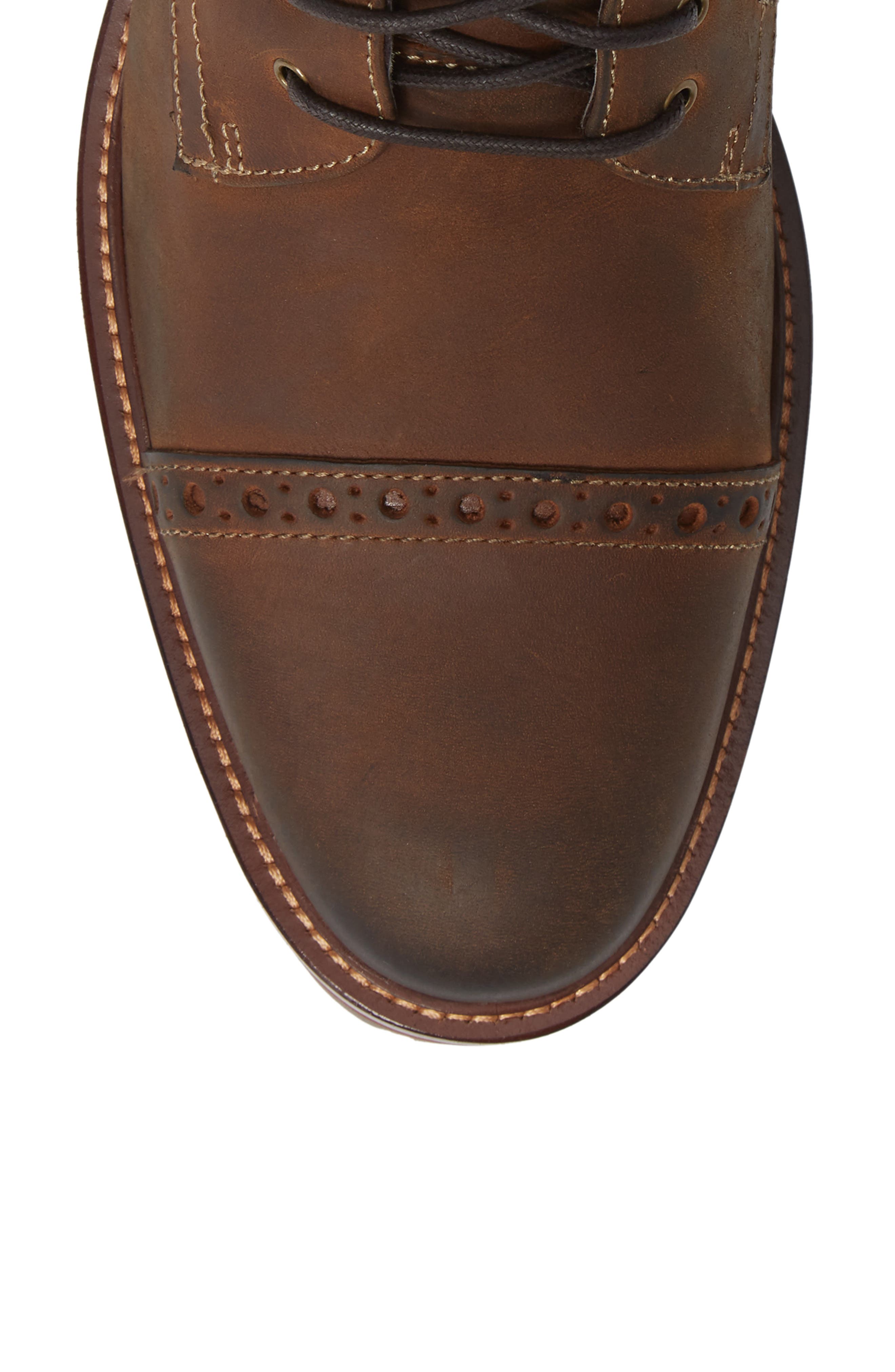 Johnston & Murphy J&M 1850 'Karnes' Brogue Cap Toe Boot, Alternate, color, 