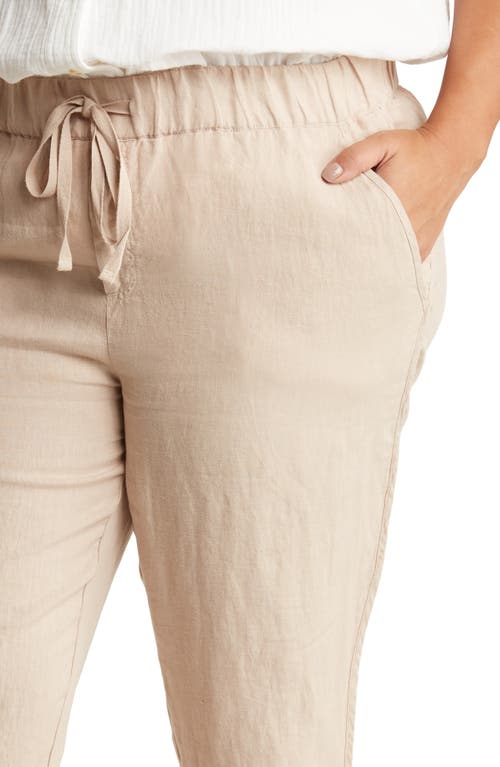 Caslon Tulip Hem Linen Pants In Multi