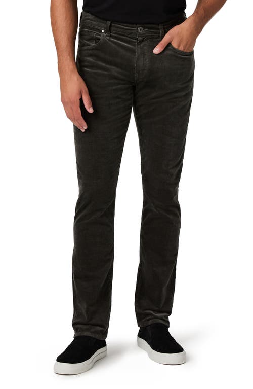 Paige Federal Slim Straight Corduroy Jeans Shaded Glen Corduroy In Black