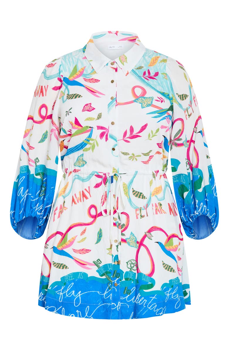 City Chic Tahlia Allover Print Minidress, Alternate, color, 