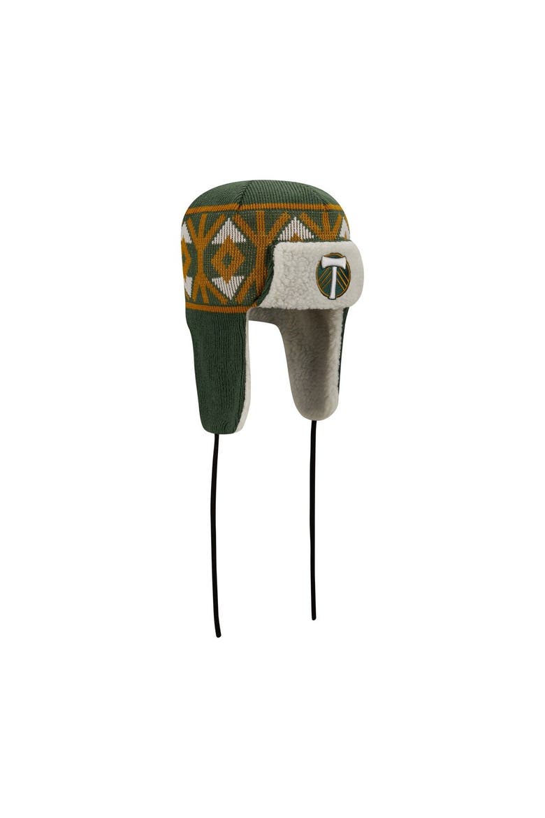Men's New Era Green Portland Timbers Logo Trapper Knit Hat, Alternate, color, Green