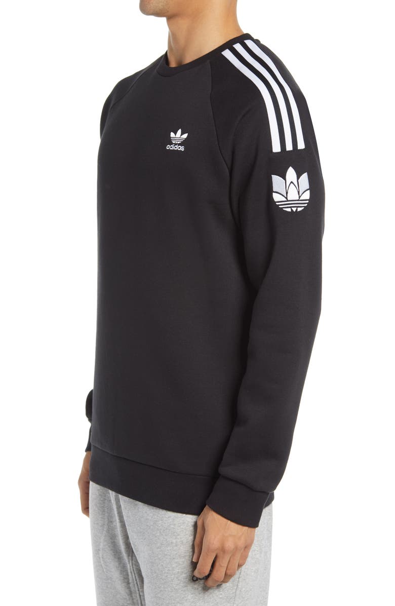 adidas Originals Men's 3-Stripes Crewneck Sweatshirt, Alternate, color, 
