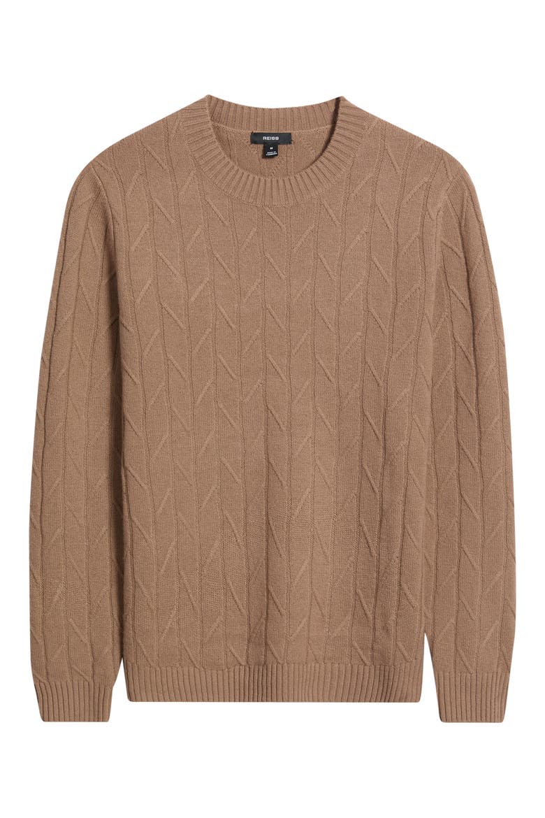 Leyton Rib Wool Sweater, Alternate, color, CAMEL BROWN
