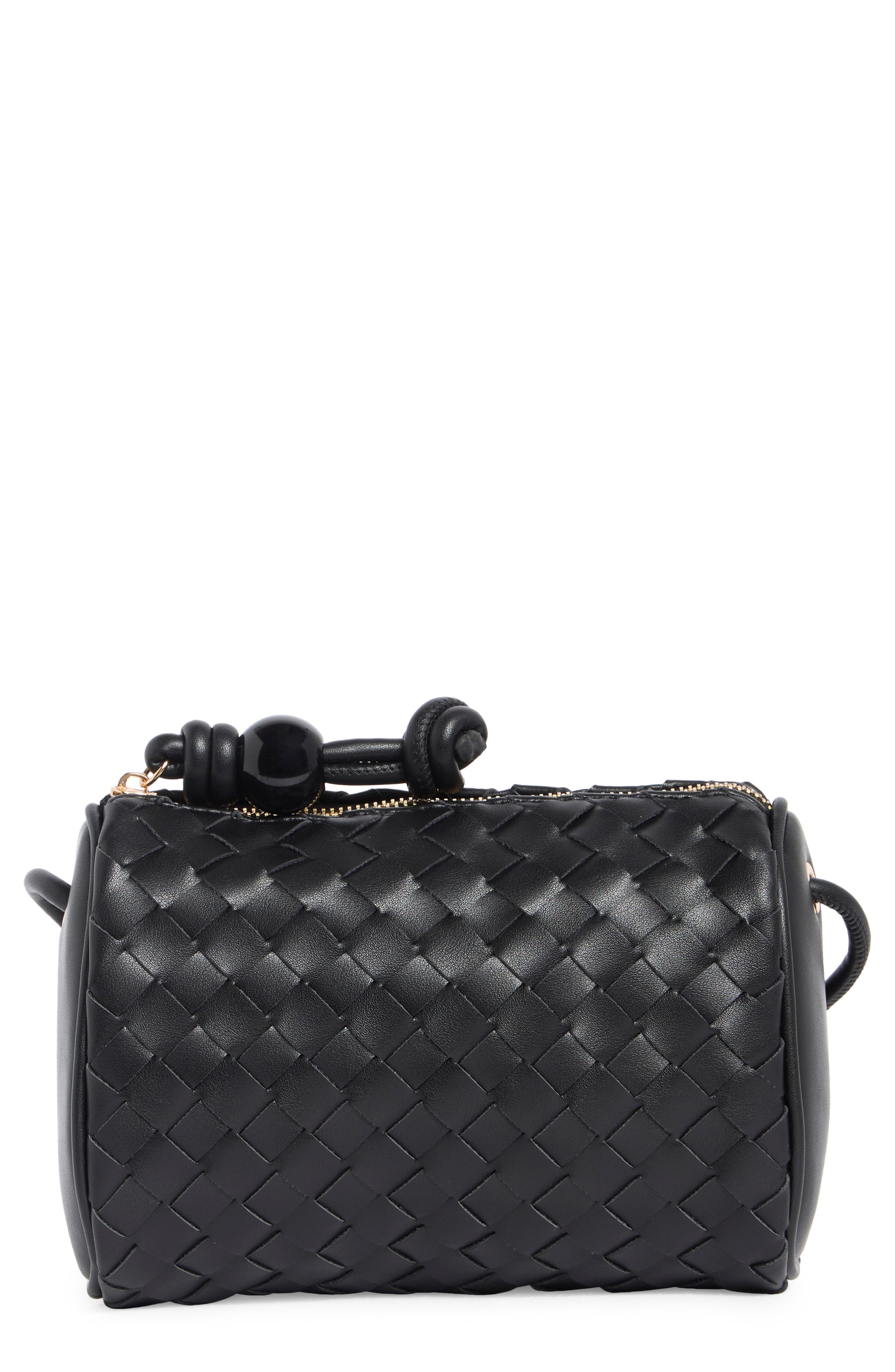 URBAN EXPRESSIONS HANDBAGS Woven Faux Leather Crossbody Bag