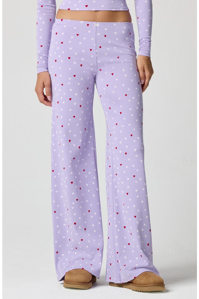 Rib Print Pants, Main, color, MULTI HEART