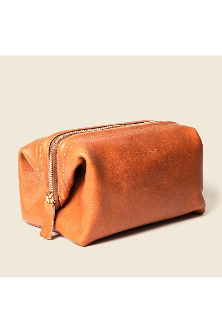Leather Toiletry Bag, Alternate, color, Natural