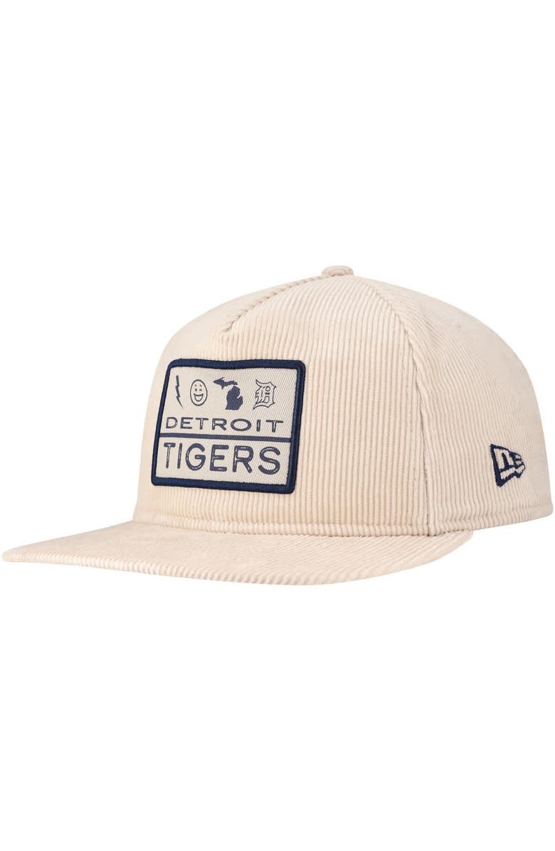 New Era Men's New Era Khaki Detroit Tigers Summer Essential Golfer Snapback Hat, Main, color, Khaki