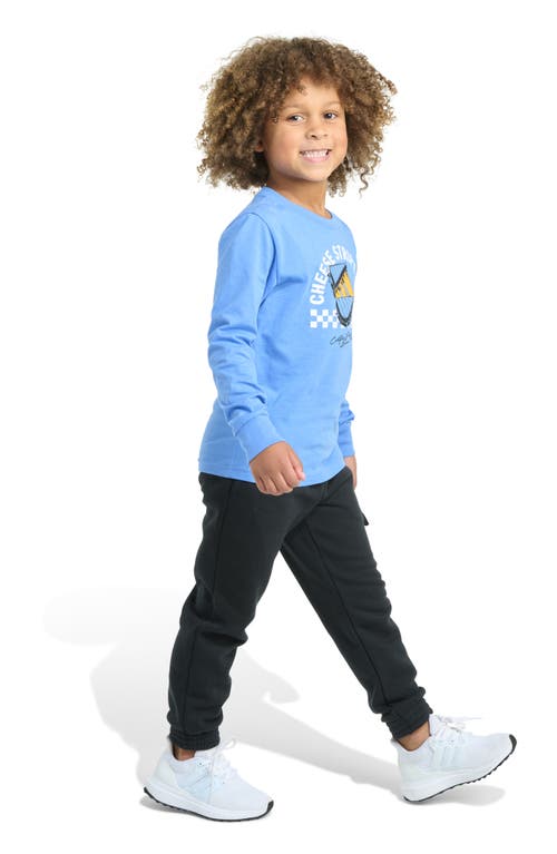 Adidas Originals Toddler & Little Boys Long-sleeve Graphic T-shirt & Elastic-waistband Cargo Jogger Pants, 2 Piece Se In Blue