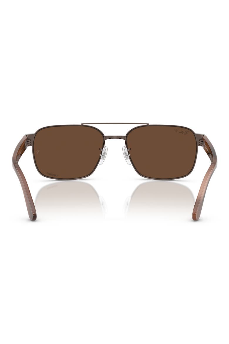 61mm Chromance Polarized Square Sunglasses, Alternate, color, COPPER
