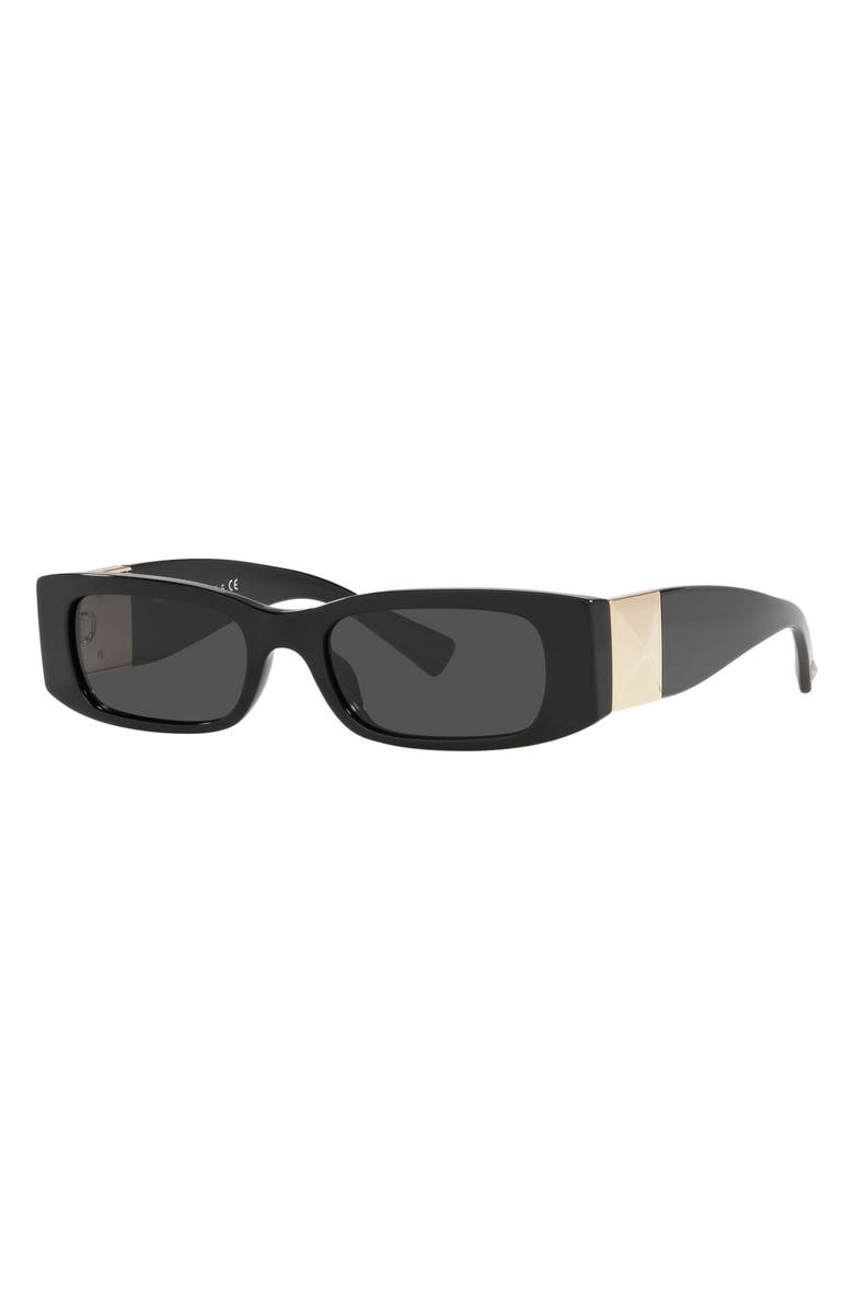 Valentino 51mm Rectangle Sunglasses, Alternate, color,