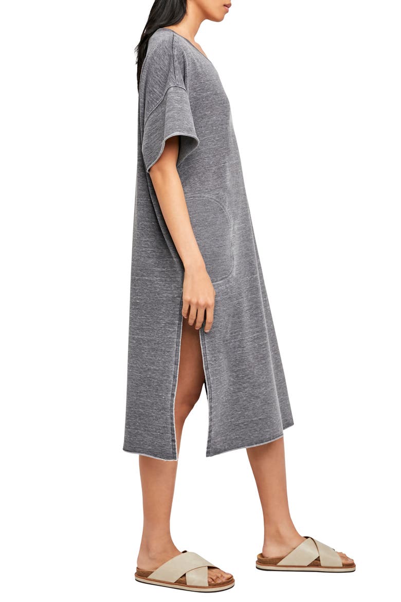 Cozy Girl T-Shirt Dress, Alternate, color, WASHED BLACK