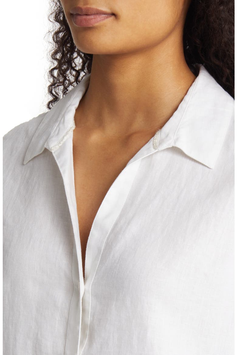 Costalina Linen Camp Shirt, Alternate, color, WHITE