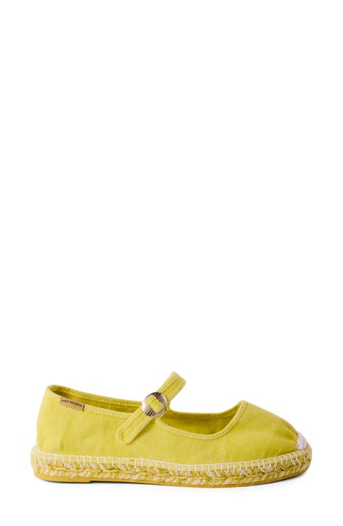 Free People Oasis Mary Jane Espadrille In Washed Lemon