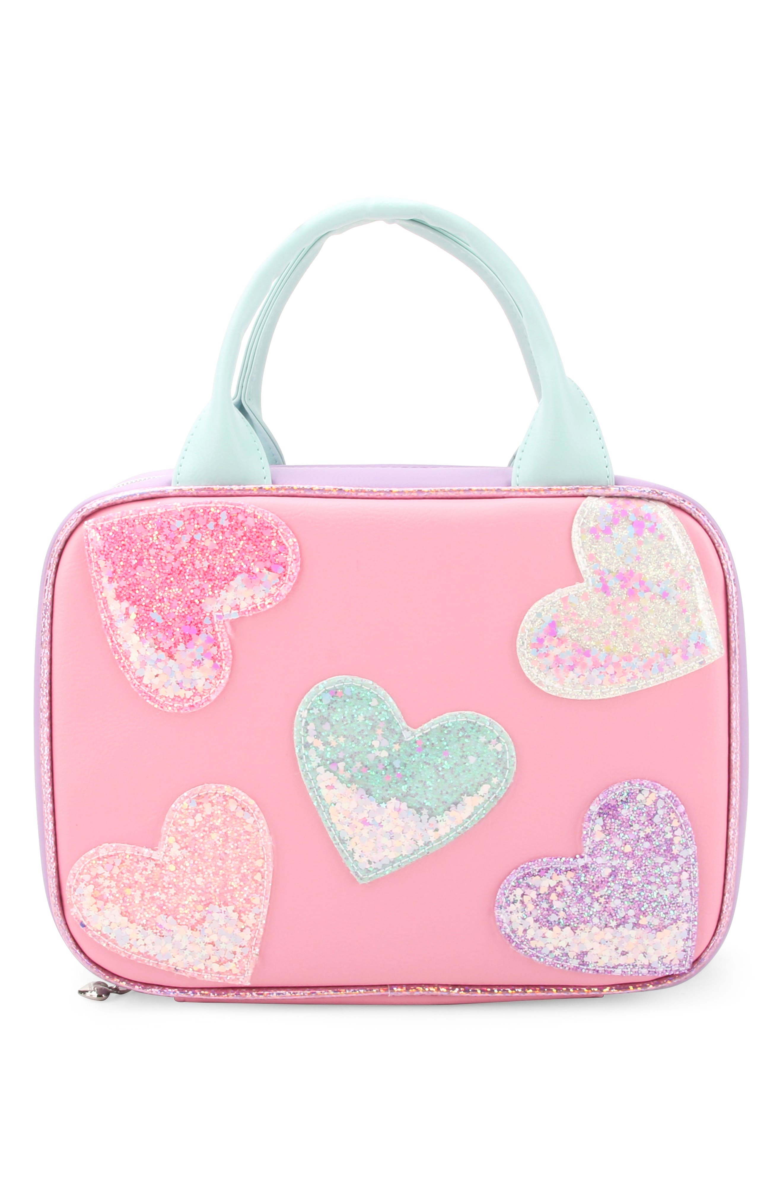 OMG Accessories Kids' Sequin Confetti Heart Lunch Bag, Main, color, 