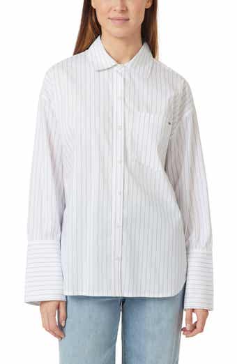 Habitual Oversize Stripe Poplin Button-Up Shirt