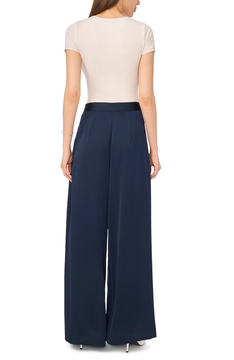 Ted Baker Pleated Front Wide Leg Pants, Alternate, color, Classic Navy