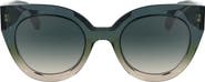 Longchamp Heritage 49mm Small Round Sunglasses