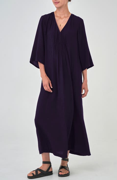 Cupro Rouched Front Caftan