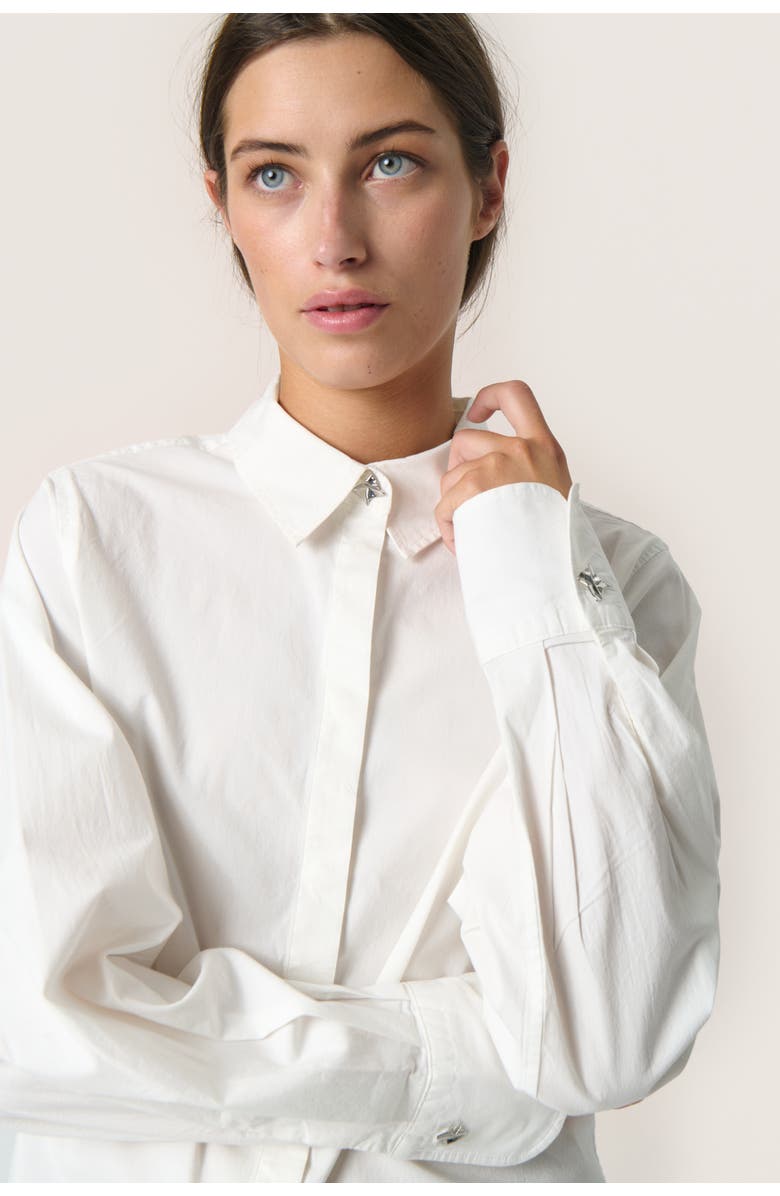Soaked in Luxury SLAlonna Loose Fit Long Sleeves Shirt, Alternate, color, Whisper White