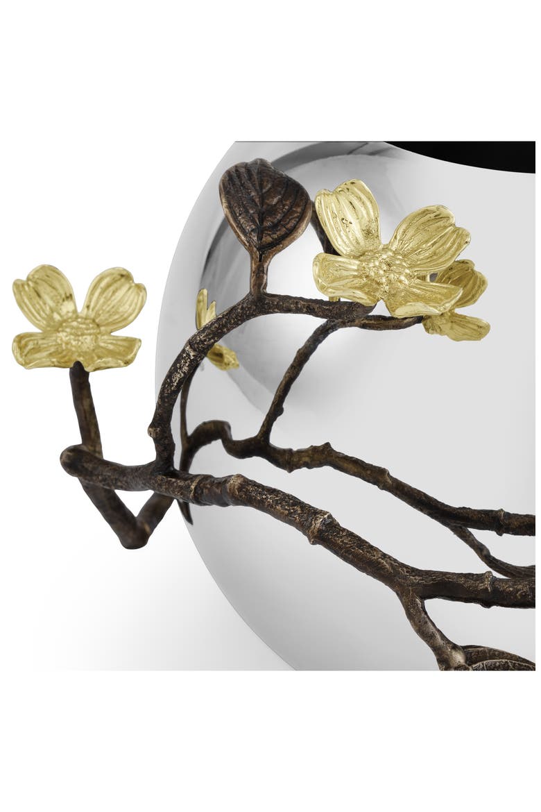 Dogwood Rose Bowl Vase, Alternate, color, SILVER/ GOLD/ BRASS