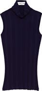 Callas Milano Romy Sleeveless Turtleneck in Merino Wool Rib